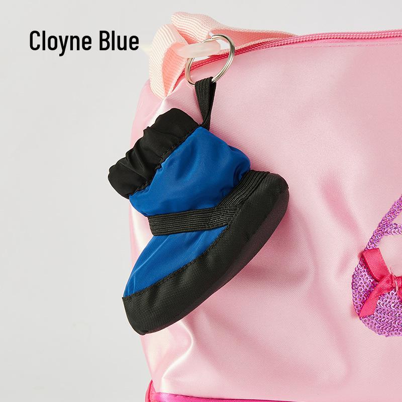 Ballet Warm Plush Keychain Dance Shoes: Women's Velvet Quilted PU Practice Shoes