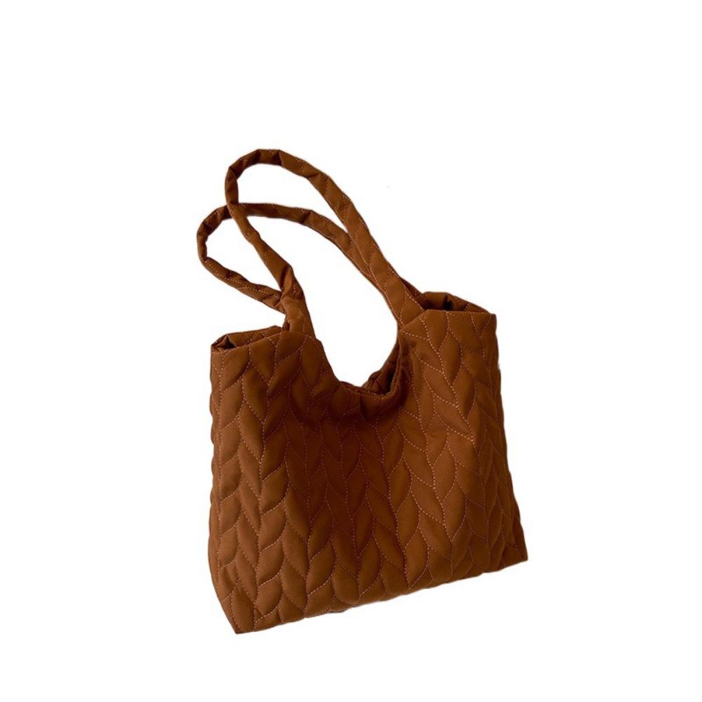 Měkká bavlnou polstrovaná prošívaná taška přes rameno Jednobarevná dámská podpažní taška Přenosné kabelky Víkend