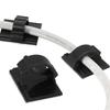 10x White Black Cable Clamp Adhesive Wire Clip Tie Fixer Mounting Desk Line Holder Management Fastener