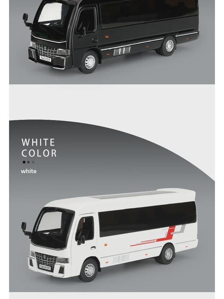 1/32 Scale Alloy Bus Model Toy with Sound and Light - Pull Back Action, Cake Decoration 