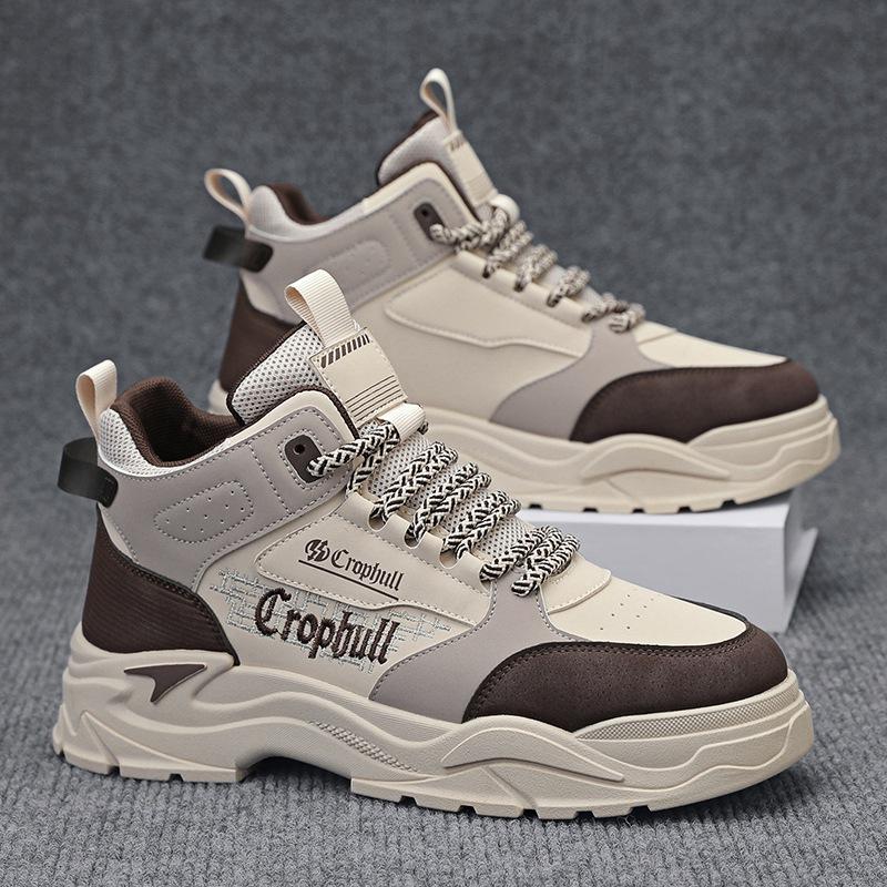 

Men s shoes high-top Martin boots men s 2024 autumn new outdoor hiking shoes men s platform tooling boots leather surface 44