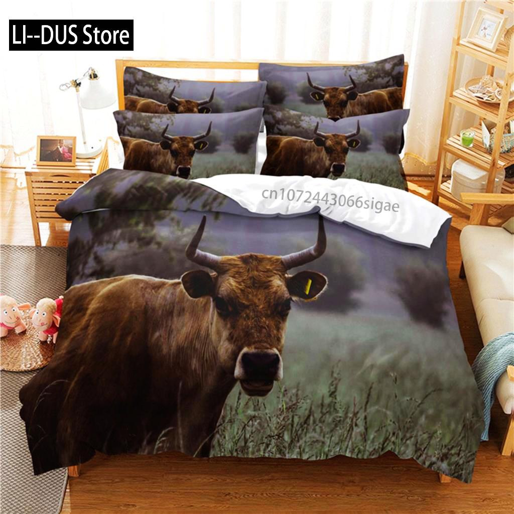 Blue Sky Cow Bedding Set Duvet Cover Set 3d Bedding Digital Printing Queen Size Bedding Set Fashion Design