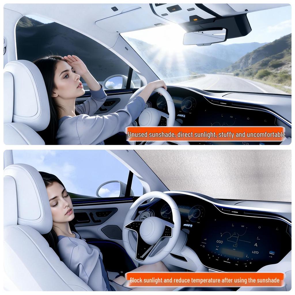 Universal Car Front Windshield Sunshade and Snow Shield