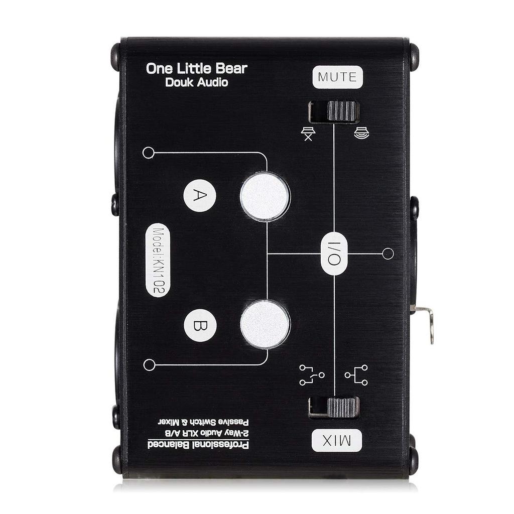 Nobsound Mini 2-Way HiFi Stereo Audio XLR A/B Passive Switcher Box & Mixer Sound Splitter (1-IN-2-OUT)