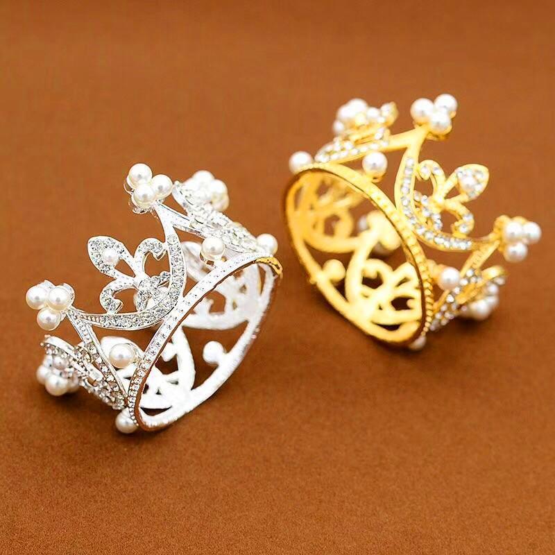 Pearl Wedding & Birthday Cake Headdress: Aluminum Alloy Crown for Children