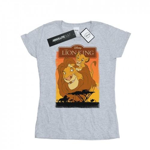 

Disney Womens/Ladies The Lion King Simba And Mufasa Cotton T-Shirt білий