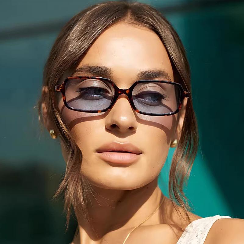 Rectangle Shape Women's Sunglasses European American Stylish Trendy Sun Glasses Driving Anti-glare Men Sunglass