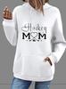Women's Autumn & Winter Letter Print Hoodie Sweatshirt - Casual Baseball Mom Style