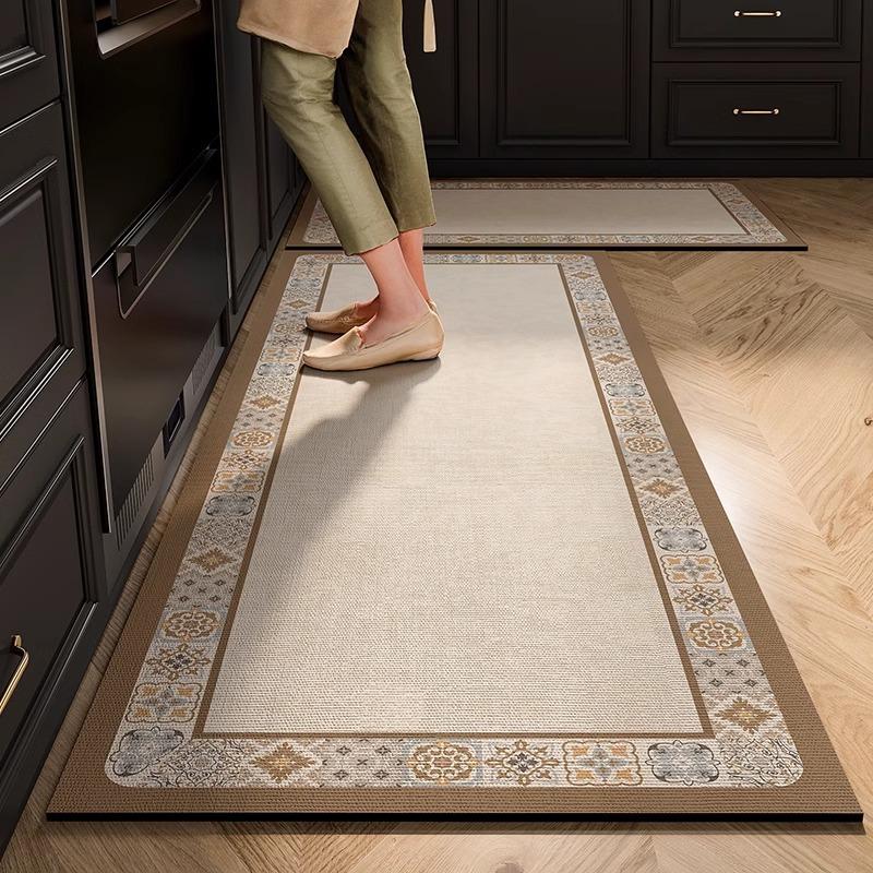 American Flower Tiles Diatom Mud Floor Mat Household Quick-drying Water Absorption Pad Dirt-resistant and Easy-to-clean Anti-slip Pad