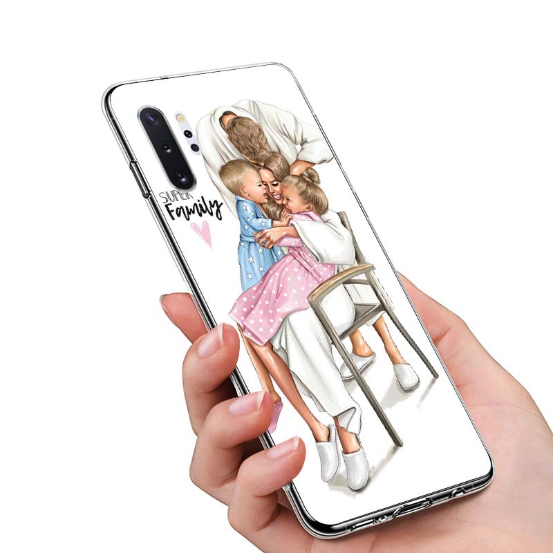 Dítě Máma Dívka Móda Pro Samsung Galaxy Note 20 10 9 8 Plus Ultra Lite M21 M31 M31S M10S M20 M21 M32 M12 Pouzdro na telefon