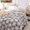 Bed Bedspread Winter Warmth Thickening Three-dimensional Double Layer Comfort Cotton Wool Jacquard Blanket Lamb Wool Blanket Home Textile Bedspread