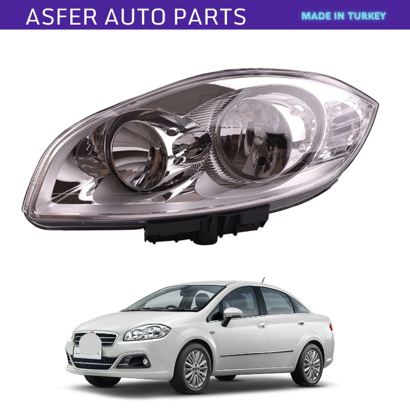 Headlight Left Side (Electric & Motorized) For Fiat Linea 2007-2018 OEM 51826739 52084245
