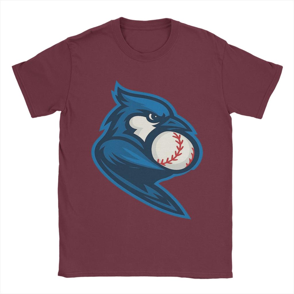 A BlueJaysBird Holding a Baseball TShirt for Unisex Fashion Pure Cotton Tees Crew Neck Short Sleeve T Shirt Printed Clothing