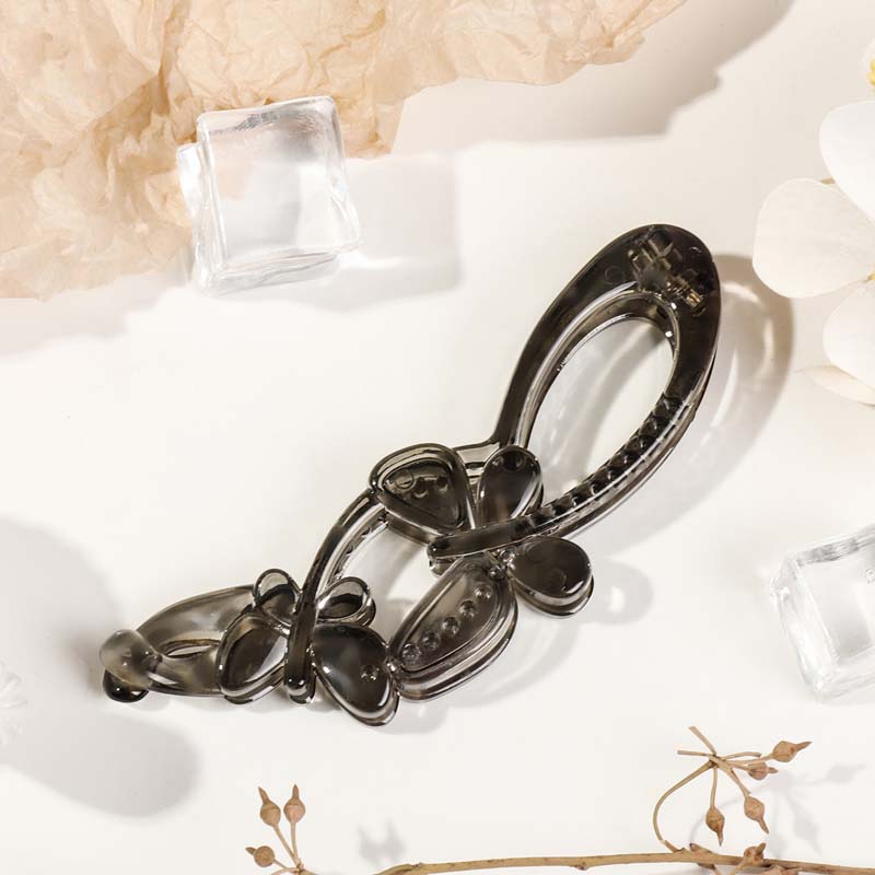 Vintage Leopard Banane Schmetterlingsförmige Haarspange für Frauen Süße Harz Twist Pferdeschwanz Haarnadel Barrettes Haarschmuck