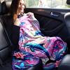 1pc Dolphin Printing Lightweight Flannel Blanket, Comfortable and Warm Blanket, for Camping Sofa Bed and Couch Office, Gift