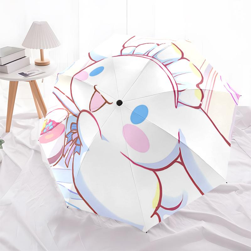 

1pc Adorable Bunny Chef Hat with Automatic Opening Umbrella - Portable Folding Design, 8-Bone Iron Frame Outdoor Umbrella, Perfect Gift for Fans, Trav