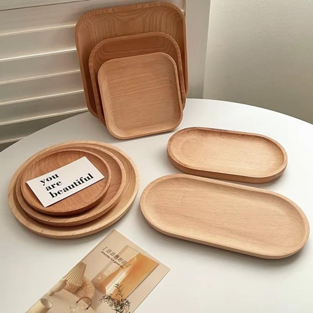 Japanese Style Wooden Plate Tray Wooden Tableware Tray New Serving Tray  Home Kitchen