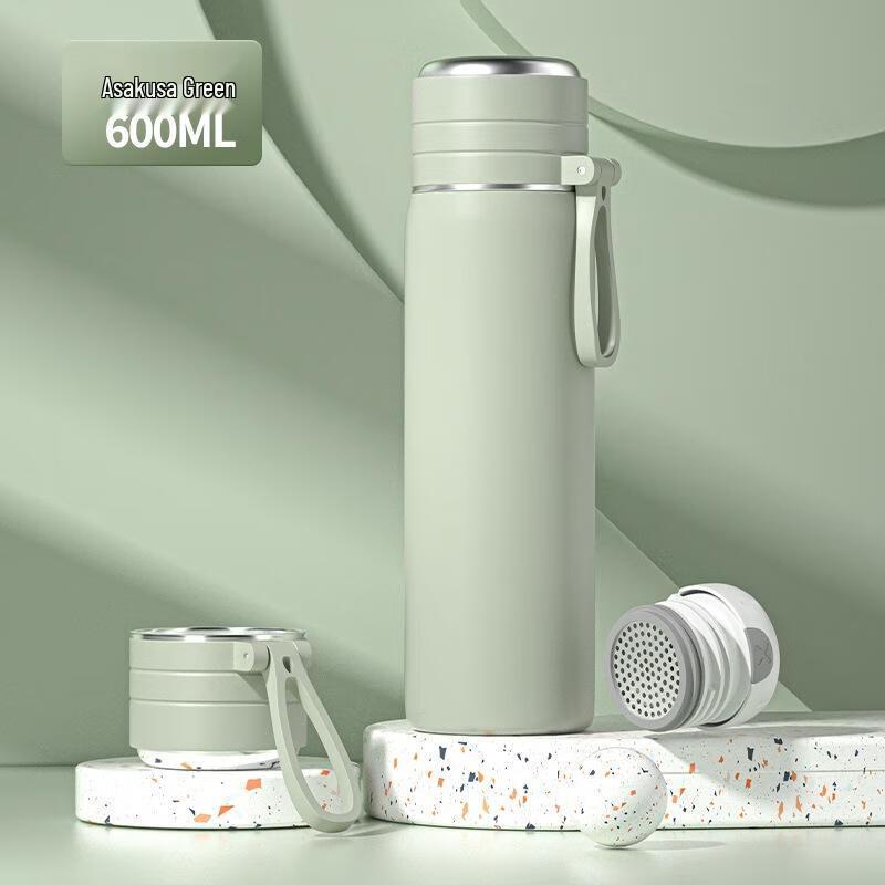

ZETAI 600ml Stainless Steel Insulated Tea Water Bottle