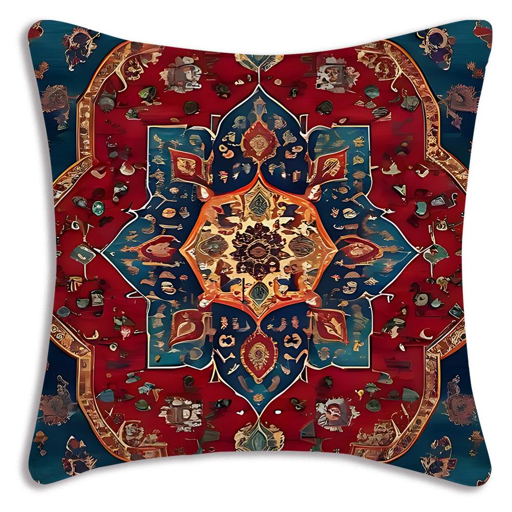 Luxury Persians R-Rug Illow Covers Cartoon Sofa Decorative Home Double-sided Printing Short Plush Cute Cushion Cover