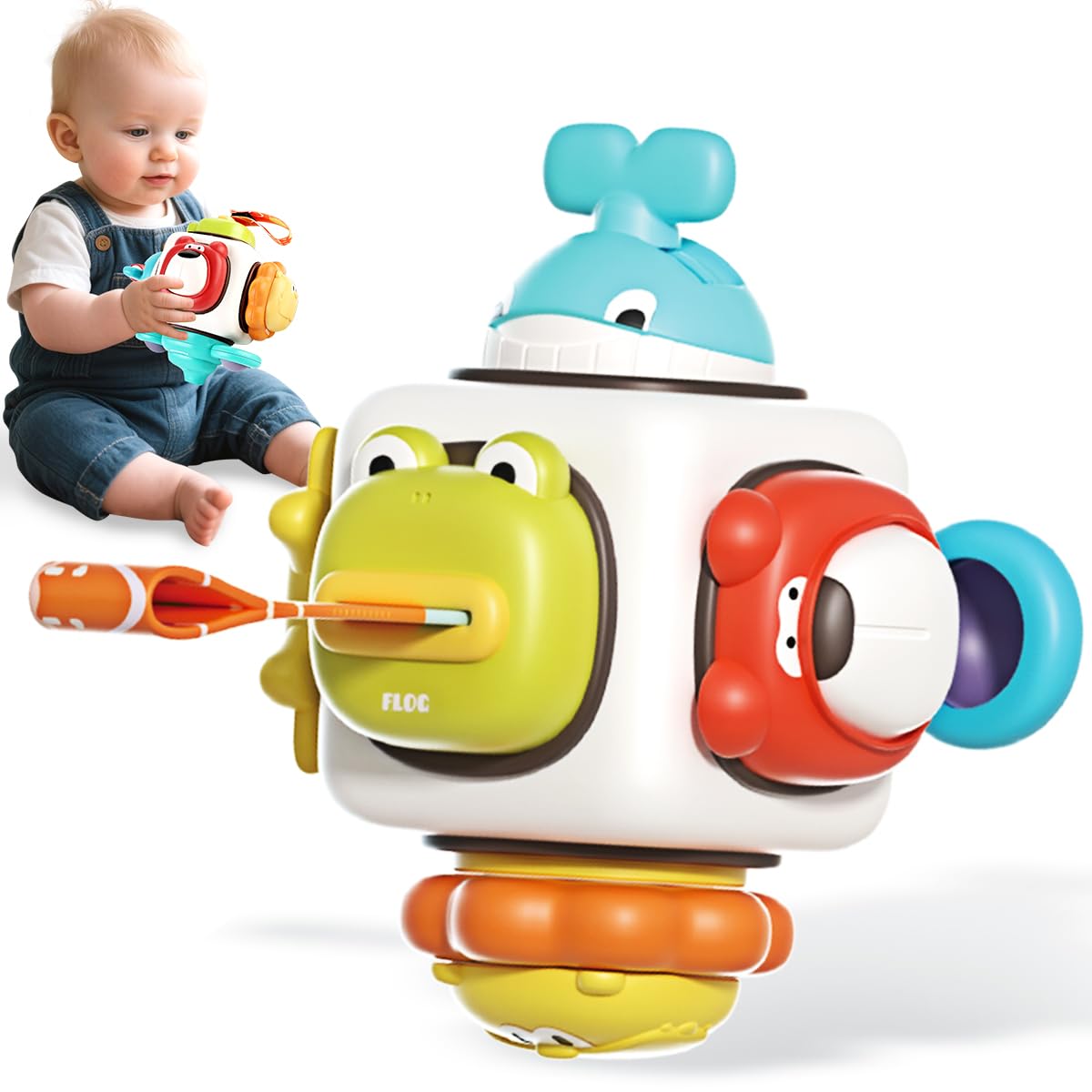 

MAVEKID Montessori Baby Toy, Ages 0-1 Year, Educational Toy for Boys and Girls, Busy Board for Early Development, Fingertip Training, Color