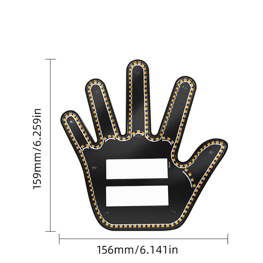 Hand Gesture Light for Car,Funny Gesture Finger Light for Car with Remote, LED Car Back Window Sign Car Gadgets
