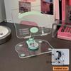 New Transparent Acrylic Tablet Stand, Foldable, Rotatable, Adjustable Height, Multifunctional Desktop Non-slip Tablet Support Stand, Set of 2