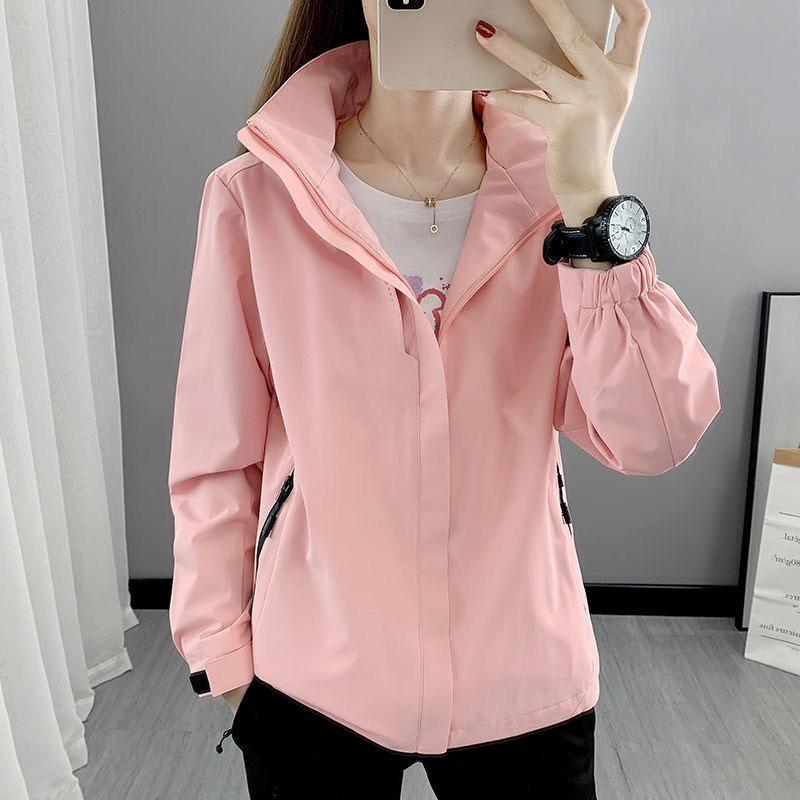 Windproof and Rainproof Thin Charge Coat Women Spring Autumn Basic Jacket Waterproof Outerwear Outfits Fashion Clothing