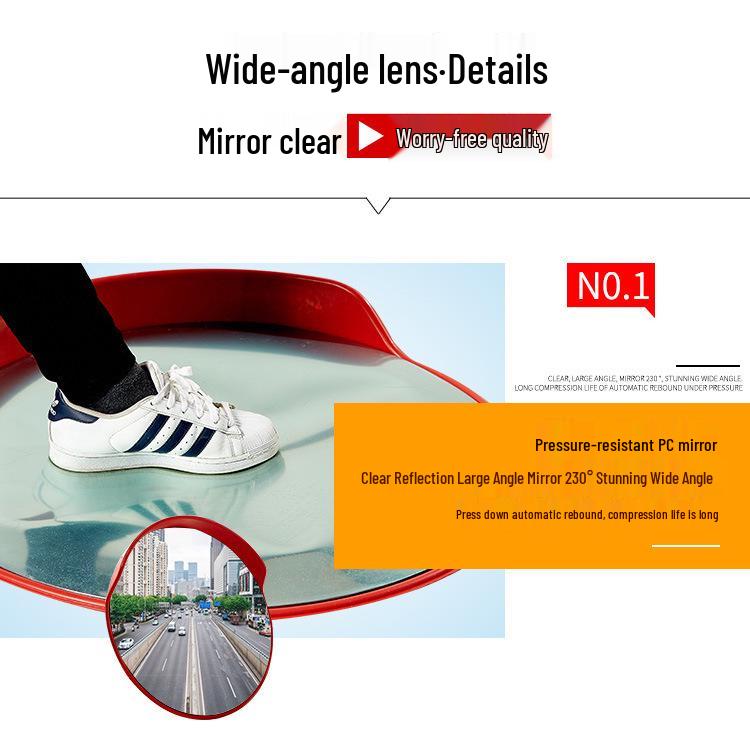 Indoor/Underground Traffic Convex Mirror - Anti-Theft Safety Reflective Mirror for Supermarkets & Parking Lots