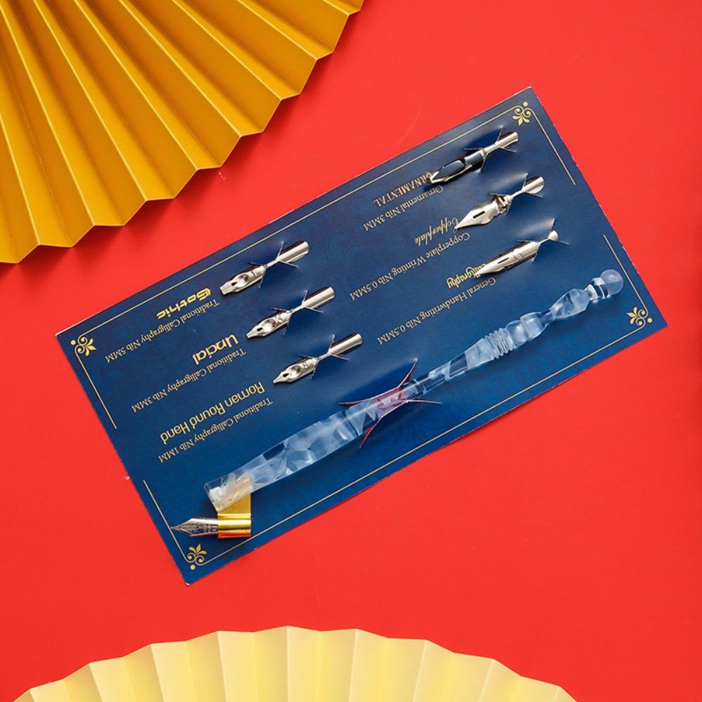 Stainless Steel Tip Dip Pen Kit With Holder Comic Dip Pen Portable Signature Pen  Students