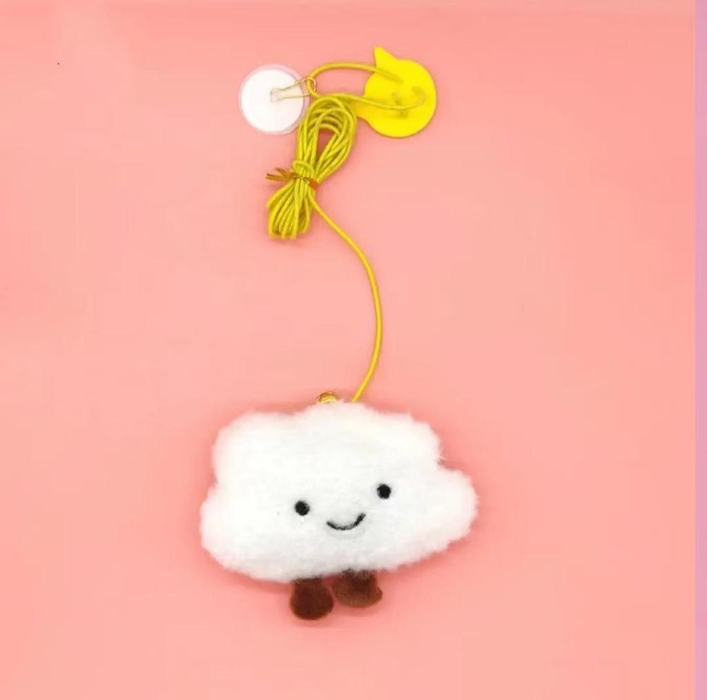 Kitten Door-Hanging Swing Teaser: Elastic Feather and Bell Toy for Self-Entertainment