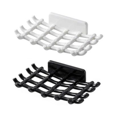 Bathroom Soap Storage Rack Basket Rack Kitchen Sponge Storage Shelf Wall Soap Dish Holder Aluminum Self-adhesive Soap Box