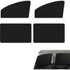4 PCS Car Side Window Sun Shades, Heat Insulation & Sun Blocking Shade for Baby, Front & Rear Window Blackout Privacy Curtain, Strong-adsorption