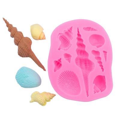 Ocean Shell Conch Fondant Silicone Mold for Cake Decoration and Clay Crafting.
