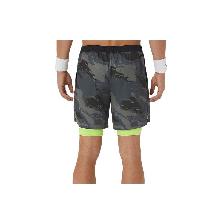 Asics Logo Print Lace-Up Mid-Rise Breathable Casual Shorts Men Shorts Gray 2041A248-020