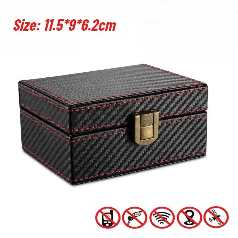 Stöldskydd Faraday-låda RFID Faraday Nyckelbricksskydd Strålningssäker Mobiltelefonlåda Bil Nyckellös Signalblockerare Säkerhet Ny