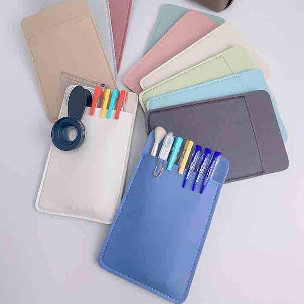 Leather New Upgrade Pen Bag Leak-Proof Pen Pouch Pocket Protector Pen Holder Pencil Case