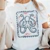 Octopus Tshirt Men Women Sea Animal TShirt Beach Tee Octopus Stamp T-shirt Cotton Short Sleeve Round Neck Printed Tshirts