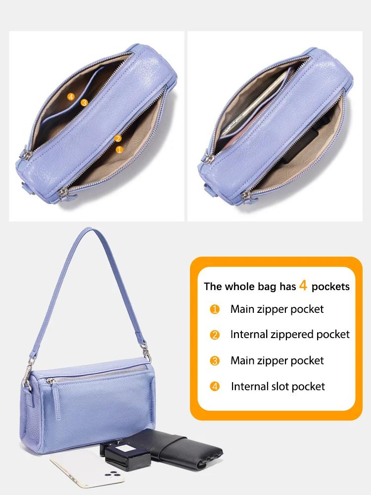 Zency Women's Genuine Leather Bag Ladies Sheepskin Bag Satchels