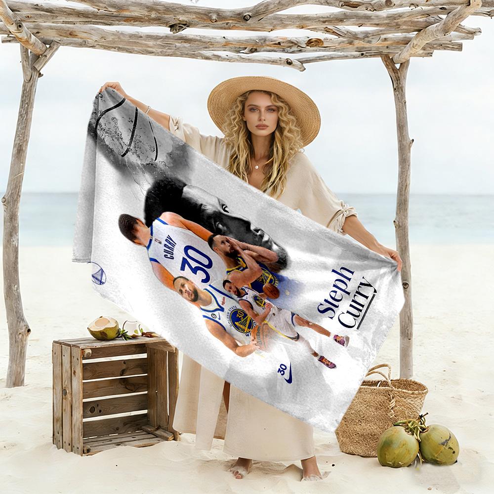 Steph Curry S Dynamic Pose Beach Towel Soft Durable Quick-Dry Comfortable Lightweight Suitable for Swimming, Gym, Camping, Yoga Vacation