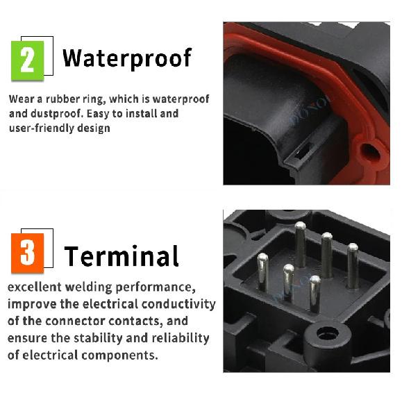 DT15-6PB Dechi type automotive waterproof connector, automotive circuit board PCB straight pin socket connector DT06-6S