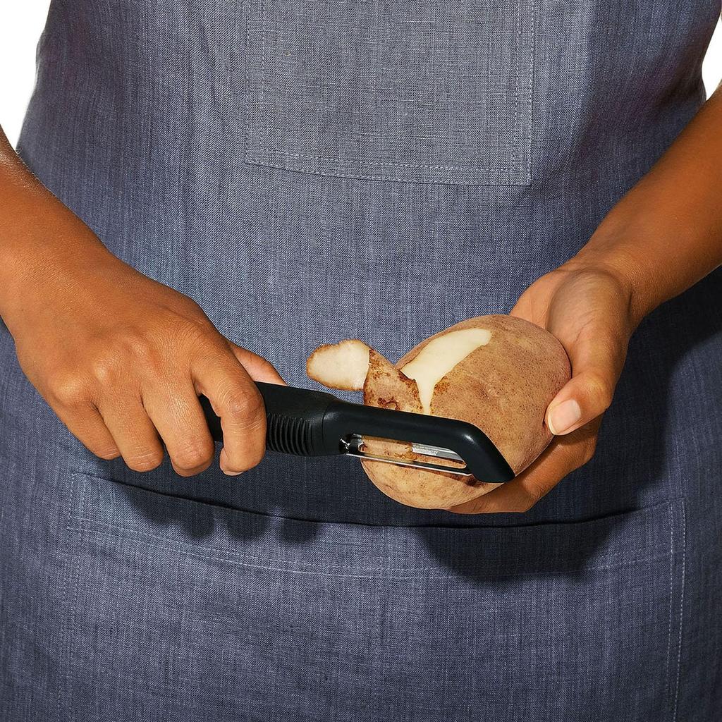 OXO Vertical Easy to Easy to Peel with Light Stainless Steel Dishwasher Safe Peeler, Use, Pressure, Blade,