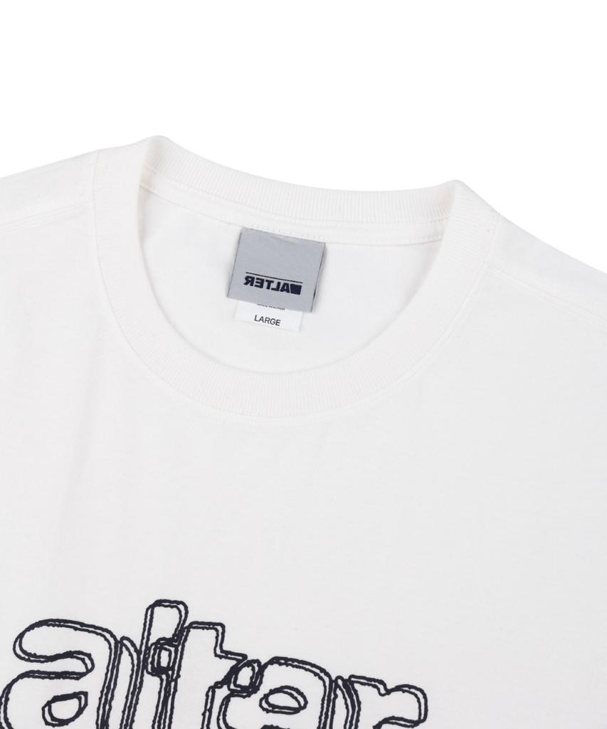 ALTER STUDIO Volume Line Print T-Shirt_White