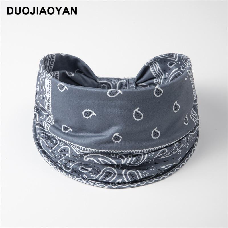 Paisley Knot Elastic Yoga Headband – European & American Style