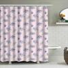 Purple Flower Shower Curtain Waterproof Fabric Decorative Bathroom Accessories Set Bath Towel Rack Hooks For Home Kitchen Sink S