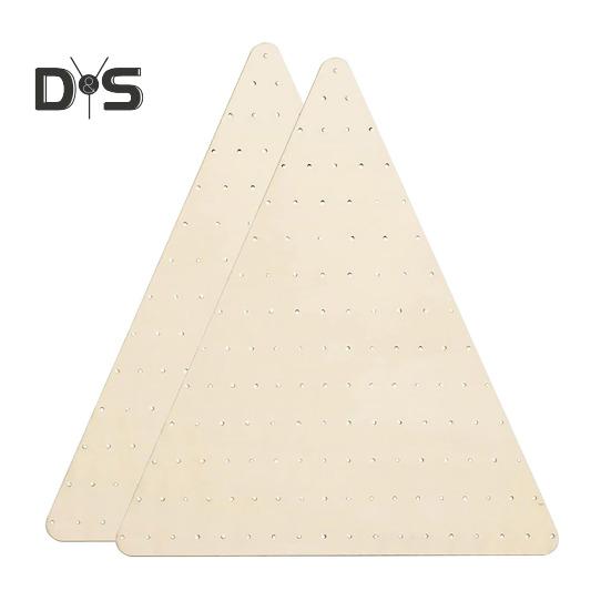 

2 шт. деревянные доски для венков, сделай сам, рамка для венка с отверстиями, простая в использовании рамка для изготовления венков для украшения рождественской вечеринки в честь Хэллоуина Triangle