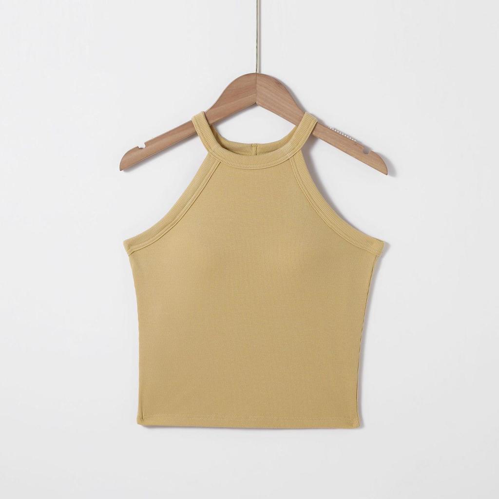 Women's Wireless Sports Bra with Stylish Straps and Built-in Pads