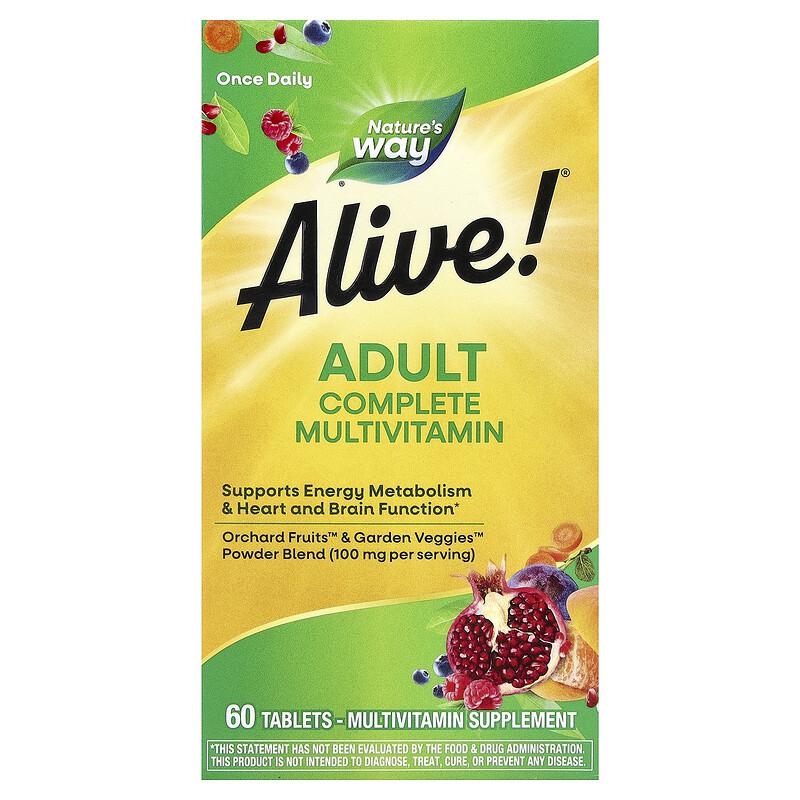 Alive!® Adult Complete Multivitamin, 60 Tablets