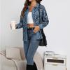 Spring and Autumn Leopard Jacket Women Corduroy Jacket Coat Women Overshirt Long Sleeve Loose Shirt Jackets for Women