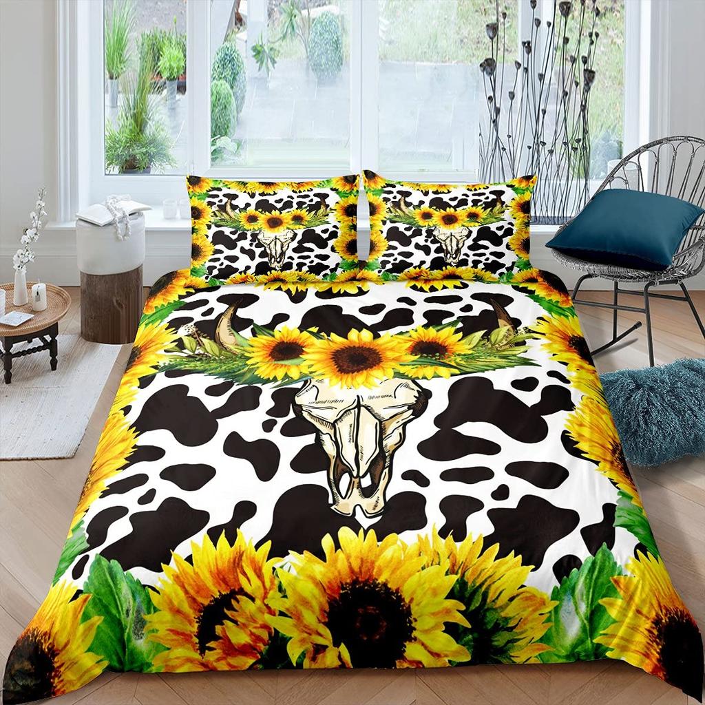 Zestaw poszwy na kołdrę Czaszka Owcy Rozmiar King Queen Zestaw pościeli Pióro Łapacz Snów Mikrofibra Fioletowy Fale Morskie Łódź Pokrowiec na kołdrę