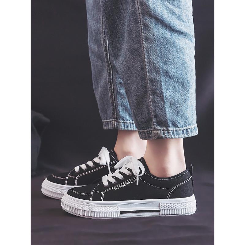 2 Spring and Autumn new low-top canvas shoes women's casual shoes versatile board shoes mango head trendy breathable shoes